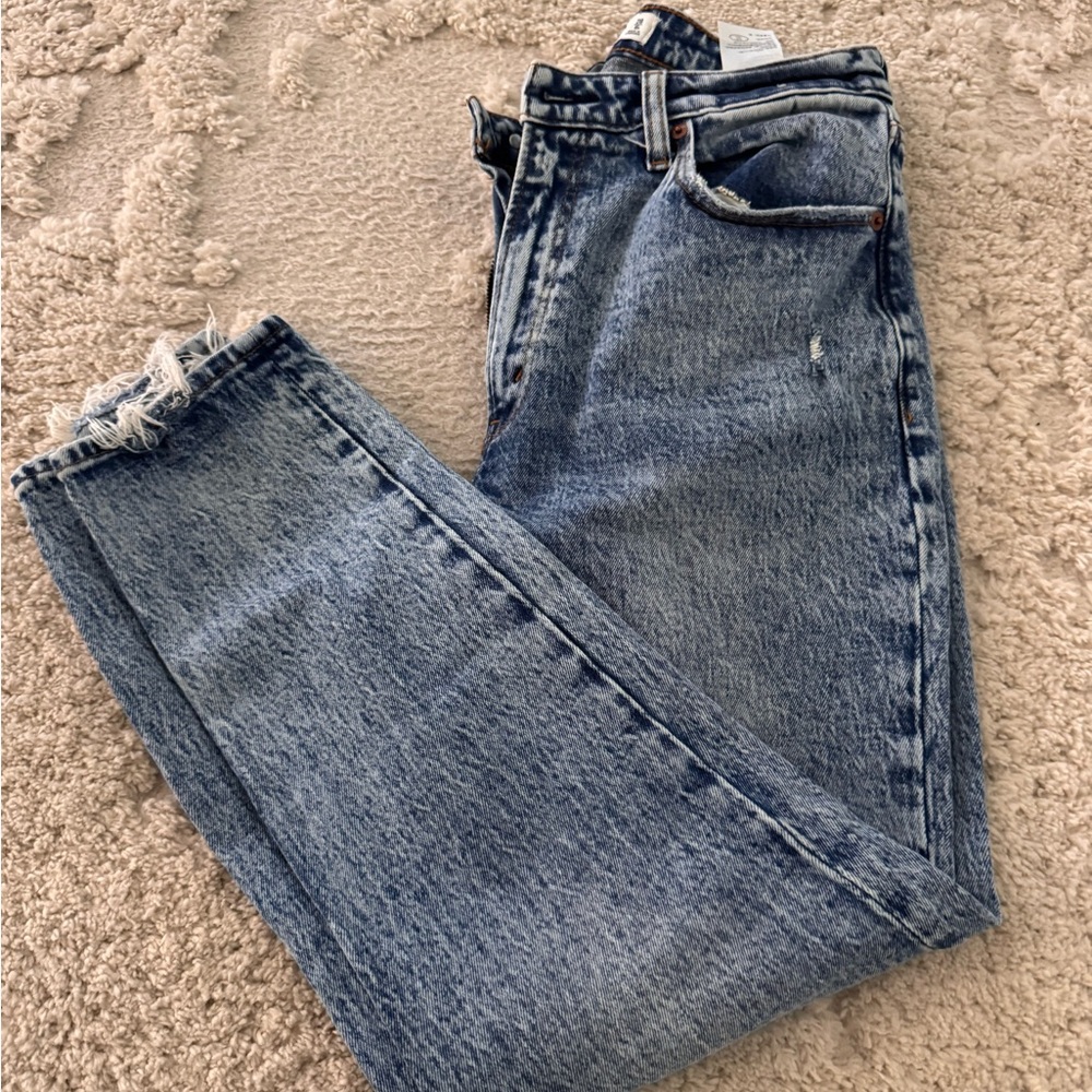 Abercrombie & Fitch Blue High-Rise 'The Mom' Jeans